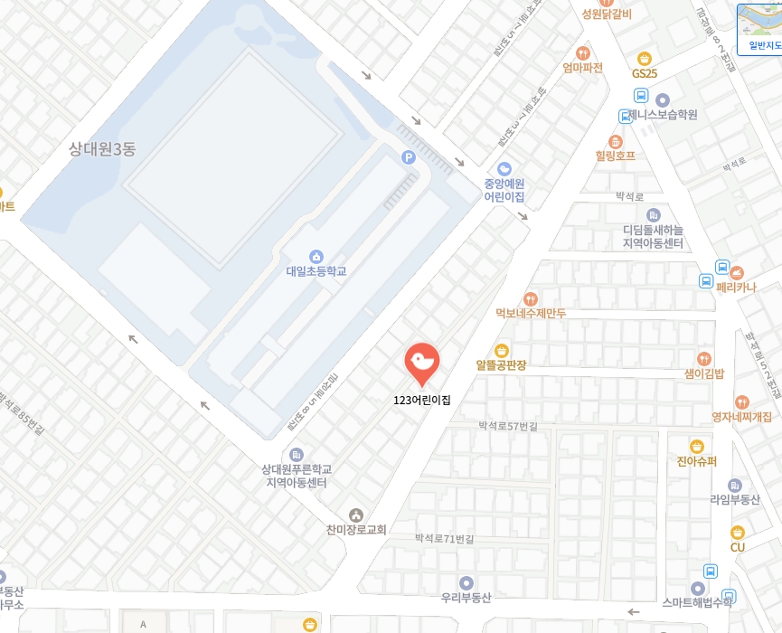 어린이집 위치 지도